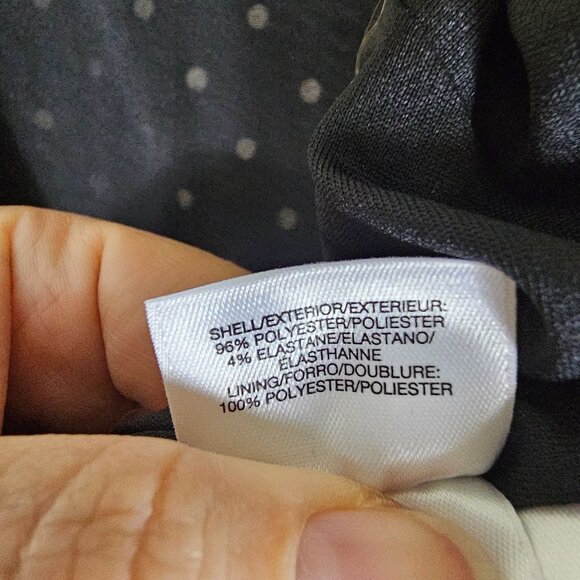 Anne Klein Polka Dot Sleeveless Jumpsuit Sz 6 Wide Leg Flowy Stretch Office - Picture 11 of 12